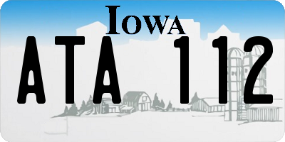 IA license plate ATA112