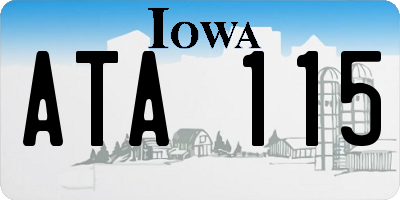 IA license plate ATA115