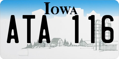 IA license plate ATA116