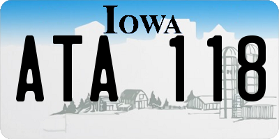 IA license plate ATA118