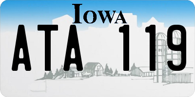 IA license plate ATA119