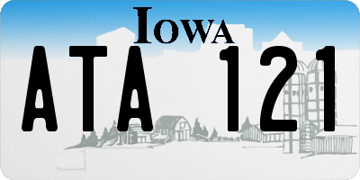 IA license plate ATA121