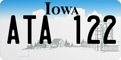 IA license plate ATA122