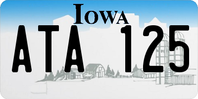IA license plate ATA125
