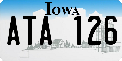 IA license plate ATA126
