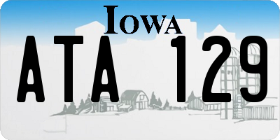 IA license plate ATA129
