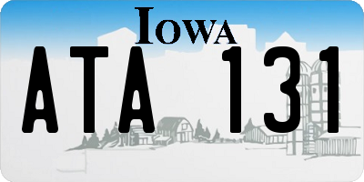 IA license plate ATA131