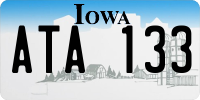 IA license plate ATA133