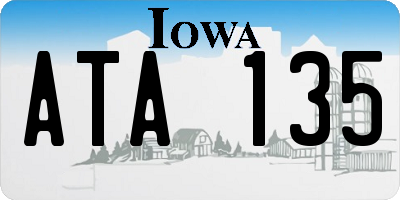 IA license plate ATA135