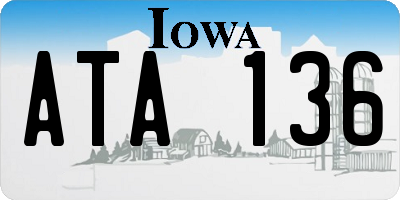 IA license plate ATA136