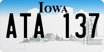 IA license plate ATA137