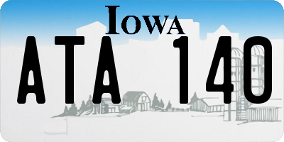 IA license plate ATA140