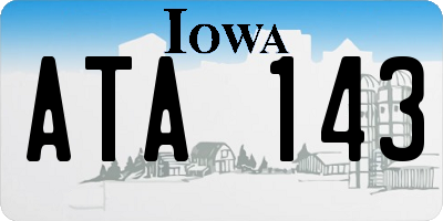 IA license plate ATA143