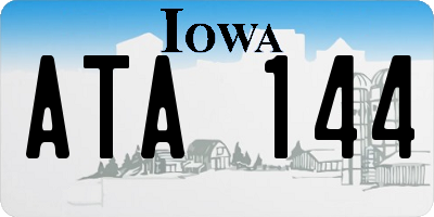 IA license plate ATA144
