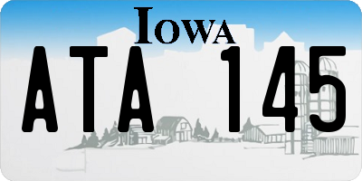 IA license plate ATA145
