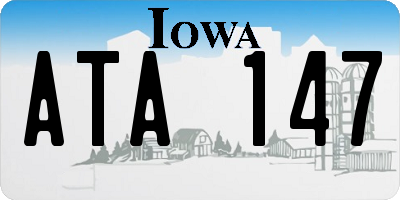 IA license plate ATA147