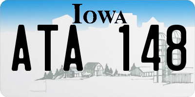 IA license plate ATA148