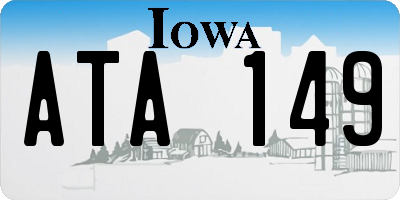 IA license plate ATA149