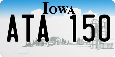 IA license plate ATA150
