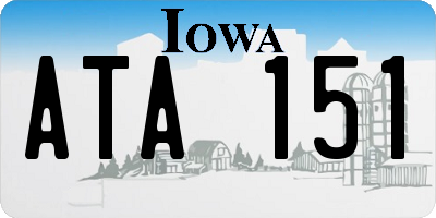 IA license plate ATA151