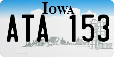 IA license plate ATA153