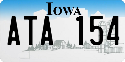 IA license plate ATA154
