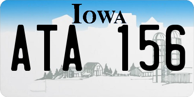IA license plate ATA156