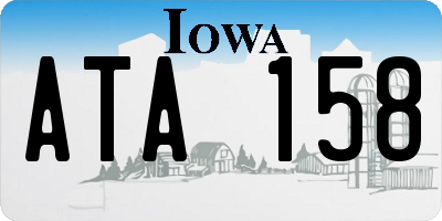 IA license plate ATA158