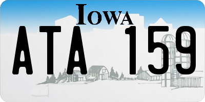 IA license plate ATA159