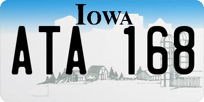 IA license plate ATA168