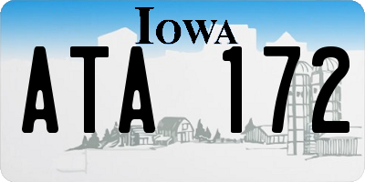 IA license plate ATA172