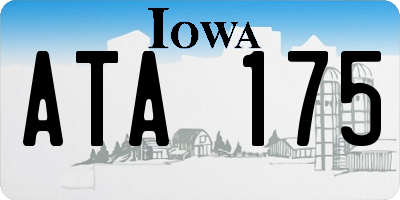 IA license plate ATA175
