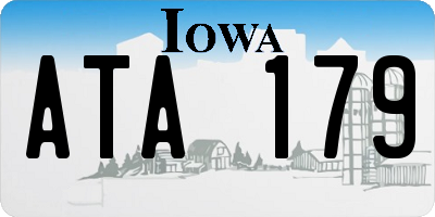 IA license plate ATA179