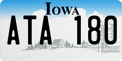 IA license plate ATA180