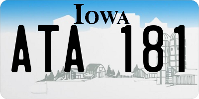 IA license plate ATA181