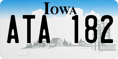 IA license plate ATA182
