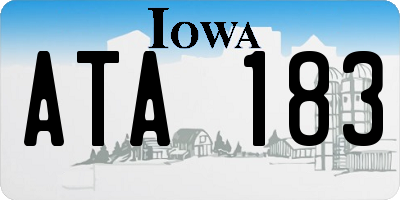 IA license plate ATA183