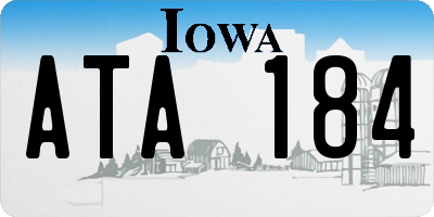 IA license plate ATA184