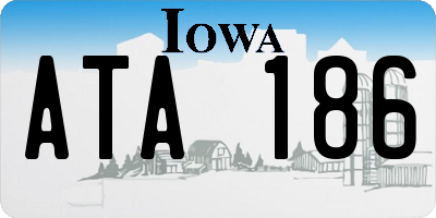 IA license plate ATA186