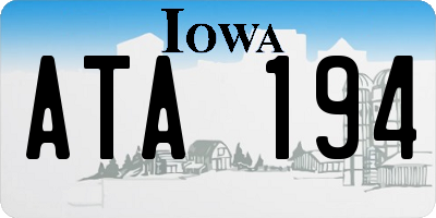 IA license plate ATA194