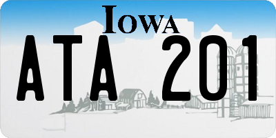 IA license plate ATA201