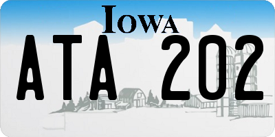IA license plate ATA202