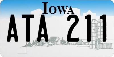 IA license plate ATA211