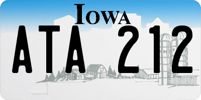 IA license plate ATA212
