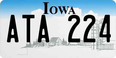 IA license plate ATA224