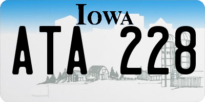 IA license plate ATA228