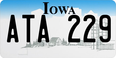 IA license plate ATA229