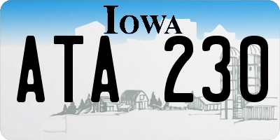 IA license plate ATA230