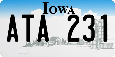 IA license plate ATA231
