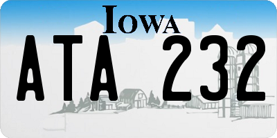 IA license plate ATA232